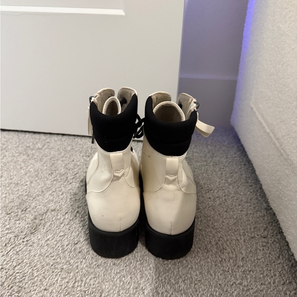 Dr Scholl’s White Combat Boots - Picture 3 of 7